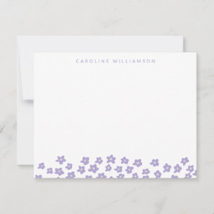 Enkla Cute Ditsy Flowers i Lilac-Personlig Anteckningskort