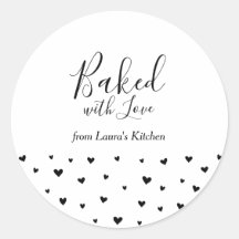 Enkla Cute Hearts Bakad med Kärlek paket-dekal