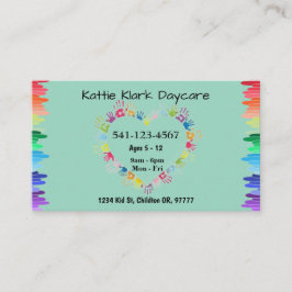 Enkla Daycare-Affärskort Visitkort