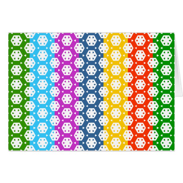 Enkla diagram - exotiska lyckligmönster hälsningskort (Framsidan Horizontal)