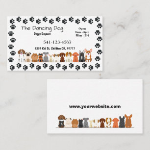 Enkla Doggy Daycare-Affärskort Visitkort