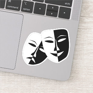 Enkla Drama Comedy-masker Klistermärken