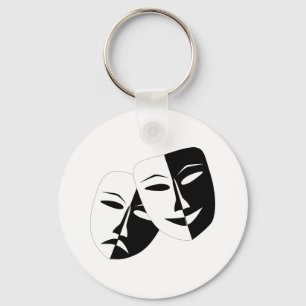 Enkla Drama Comedy-masker som fungerar Nyckelring