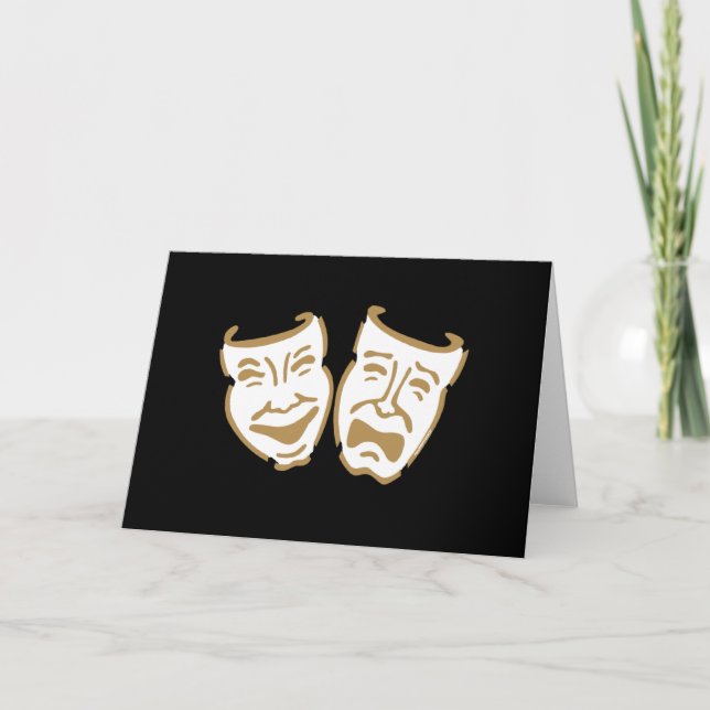 Enkla Drama-masker Kort (Framsida)