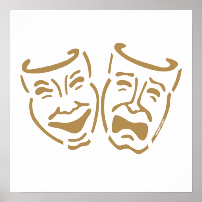 Enkla Drama-masker Poster (Framsidan)
