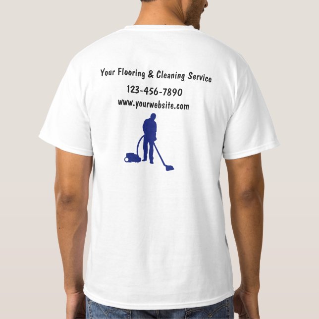 Enkla durk- och lokalvårdarbetsTshirts T Shirt (Baksida)