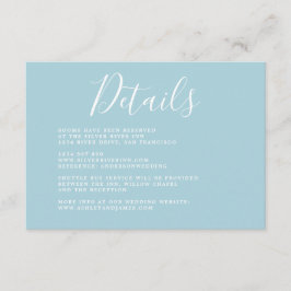 Enkla Eleganta Kalligrafiska Bröllopsdetaljer Tilläggskort