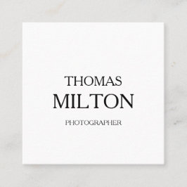 Enkla eleganta Minimalist moderna QR kodifierar Fyrkantigt Visitkort