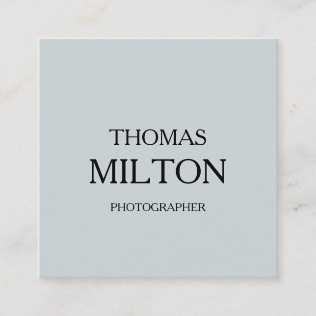 Enkla eleganta Minimalist moderna QR kodifierar Fyrkantigt Visitkort (Framsida)