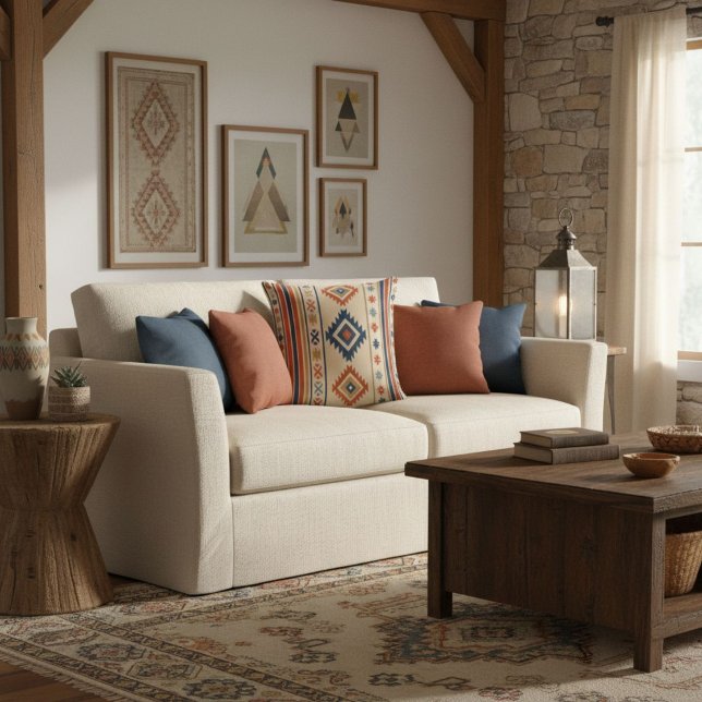 Enkla eleganta moderna geometriska linjer   kudde (Skapare uppladdad)