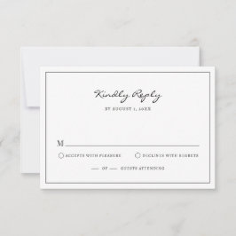 Enkla Eleganta RSVP-kort OSA Kort