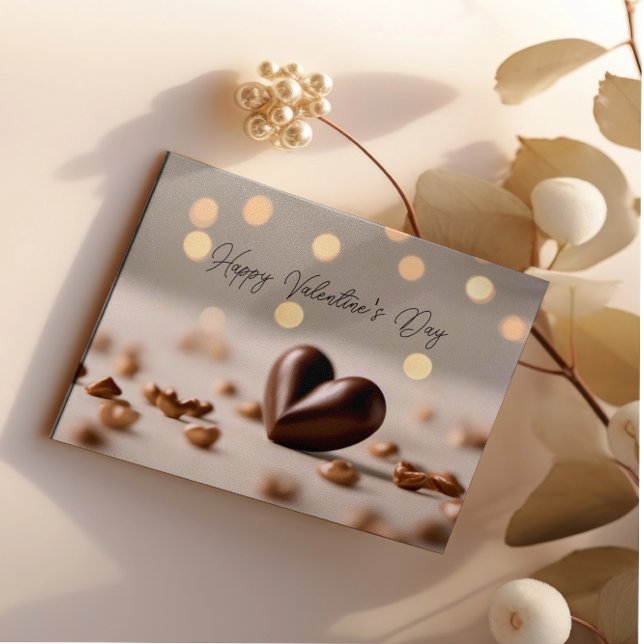 ENKLA ELEGANTENS HJÄRTFORMERADE KOLTVALENTINS VÄRD KORT (Skapare uppladdad)