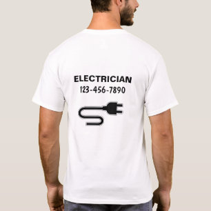 Enkla elektriska arbetsskjortor t-shirt