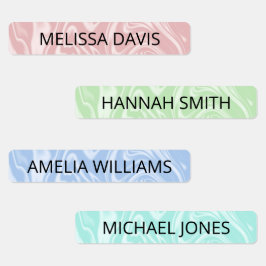 Enkla etiketter för Färg Swirl Mönster Namn