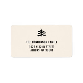 Enkla Evergreen-Adressetiketter Adressetikett