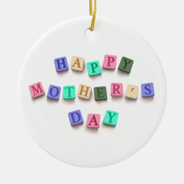 Enkla färgade Mors dag-plattor | Ornament (Framsidan)