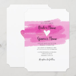 Enkla färgstreck och hjärtstillestånd inbjudningar