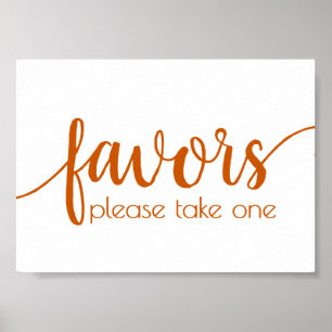 Enkla favoriter Händelse för Fall Orange-Bröllop Poster