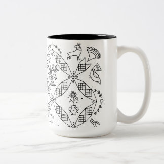 Enkla Folk - Sarah Fielke kvarter av månaden 2018 Två-Tonad Mugg