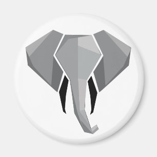Enkla former Geometrics Elephant Head Magnet