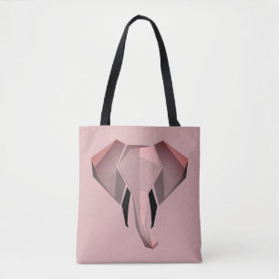 Enkla former Geometrics Elephant Head Tygkasse