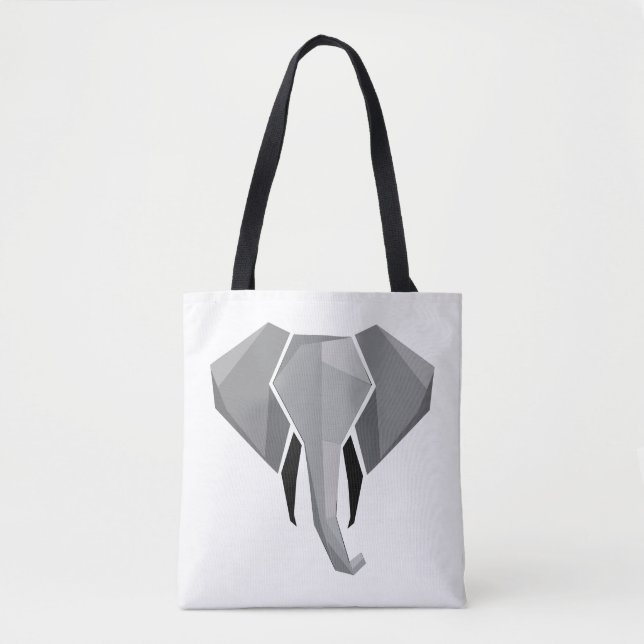Enkla former Geometrics Elephant Head Tygkasse (Framsida)