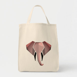Enkla former Geometrics Elephant Head Tygkasse