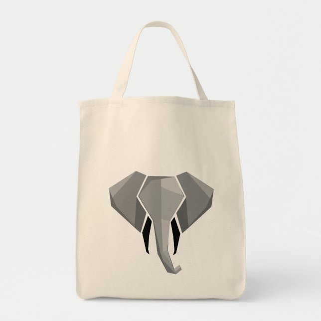 Enkla former Geometrics Elephant Head Tygkasse (Framsidan)