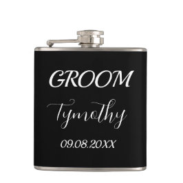 Enkla gåvor Bröllop från Groom Black Elegant Fickplunta