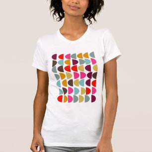 Enkla geometriska former i färgad höst t shirt