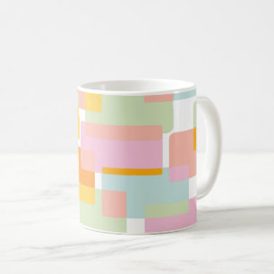 Enkla geometriska former i Orangen Pastellkrita, G Kaffemugg