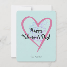 Enkla glitter klassrums Alla hjärtans dag Anteckningskort