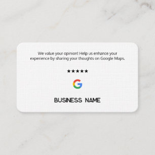 🥇 🥇 enkla Google-granskningskort Visitkort