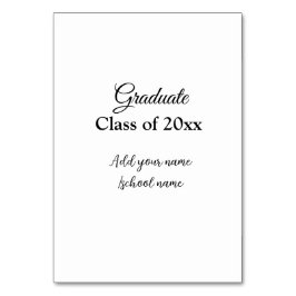 Enkla grattisar i studenten - minimalt antal tilla bordsnummer