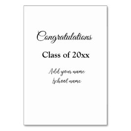 Enkla grattisar i studenten - minimalt antal tilla bordsnummer