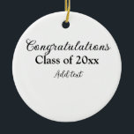 Enkla grattisar i studenten - minimalt antal tilla julgransprydnad keramik<br><div class="desc">Design</div>