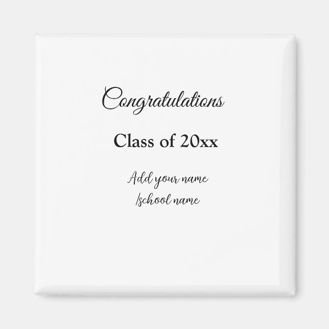 Enkla grattisar i studenten - minimalt antal tilla magnet (Framsidan)