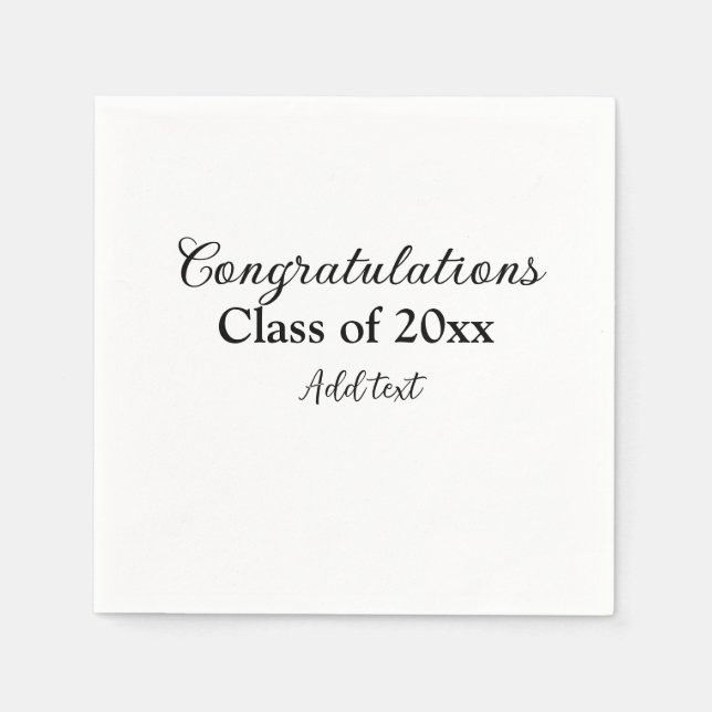 Enkla grattisar i studenten - minimalt antal tilla pappersservett (Framsidan)