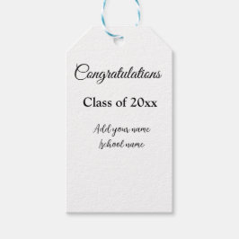 Enkla grattisar i studenten - minimalt antal tilla presentetikett