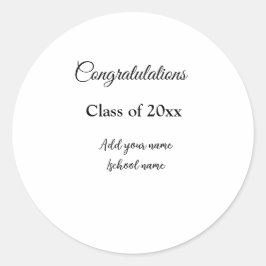 Enkla grattisar i studenten - minimalt antal tilla runt klistermärke