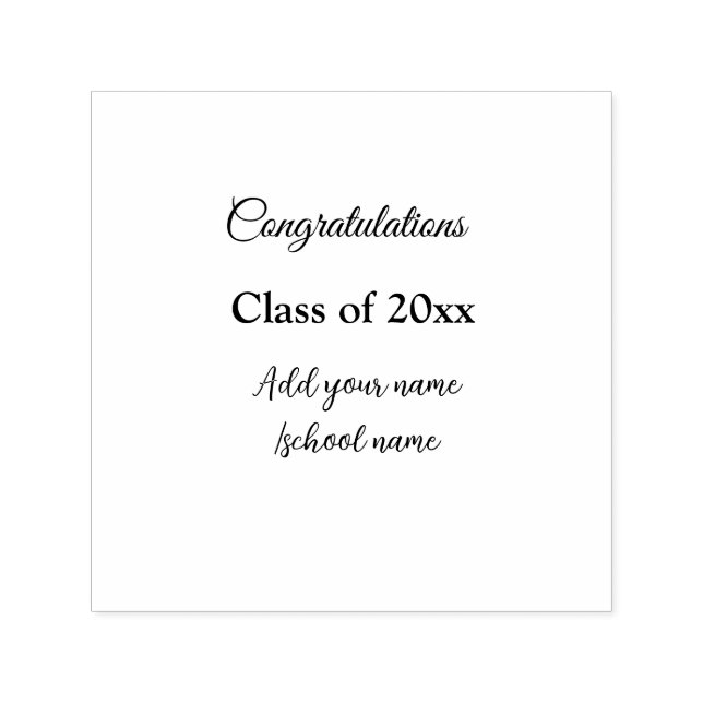 Enkla grattisar i studenten - minimalt antal tilla självfärgande stämpel (Design)