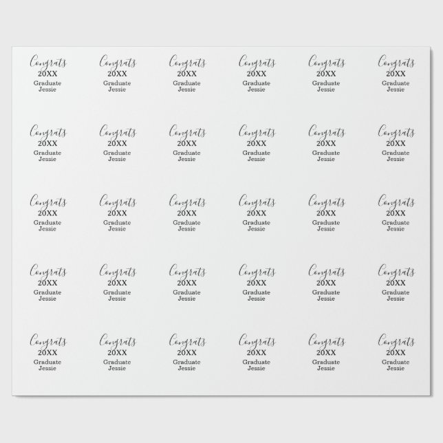 Enkla gratulations för examen minimal tillägg klas presentpapper (Platt)
