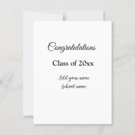 Enkla gratulations för examen minimal tillägg klas vykort