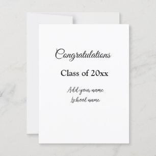 Enkla gratulations för examen minimal tillägg klas vykort