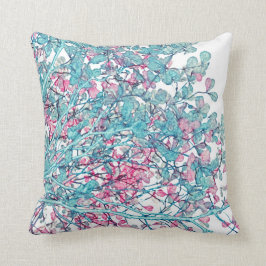 Enkla grenlöv Räcka-målade den | dekorativ kudde