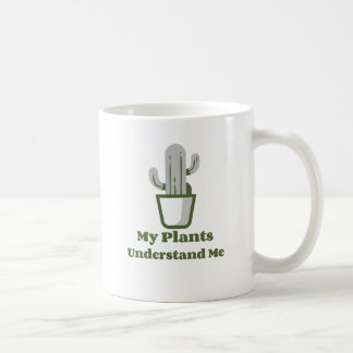 Enkla gröna krukväxter kaktusar kaffemugg