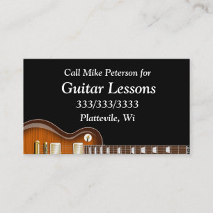 Enkla grundläggande Guitar-lärdomar Visitkort