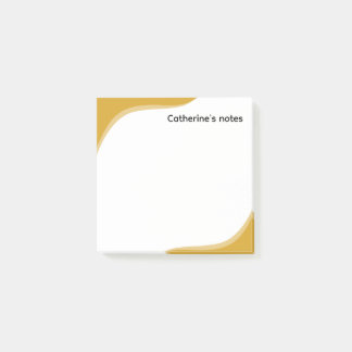 Enkla gula och svarta vågor anpassningsbara post-it block