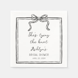 Enkla Hand plockade Shes Gifter sig Napkins Pappersservett