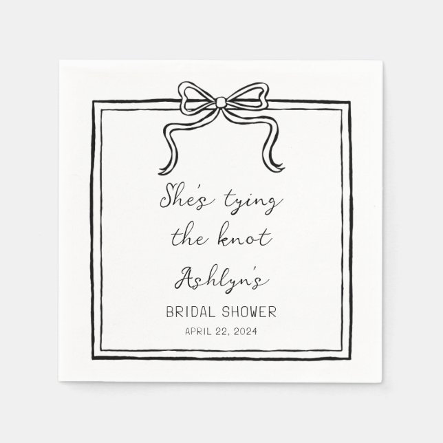 Enkla Hand plockade Shes Gifter sig Napkins Pappersservett (Framsidan)